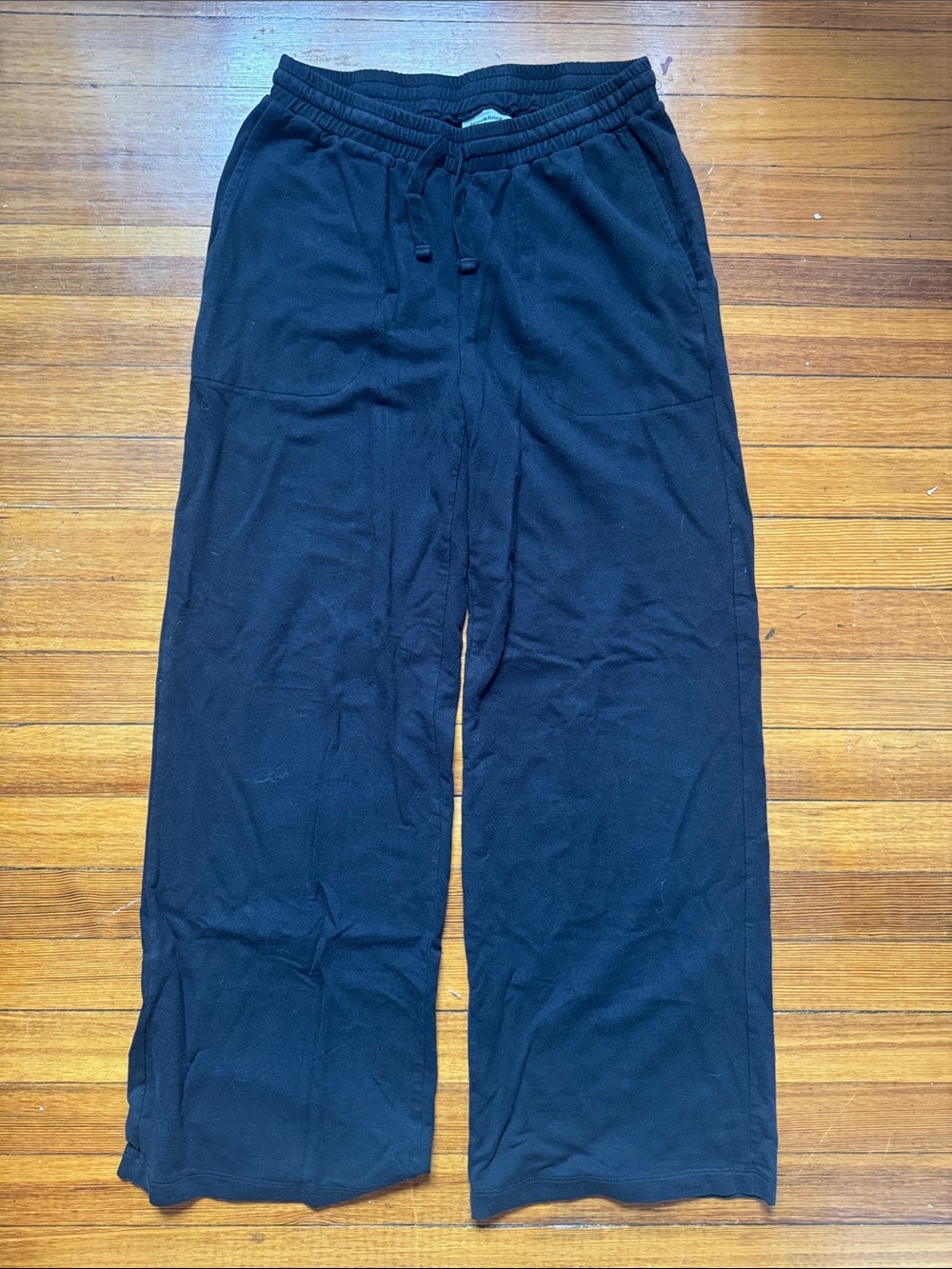 Brooklinen Black Lounge Pants with Elastic Waist